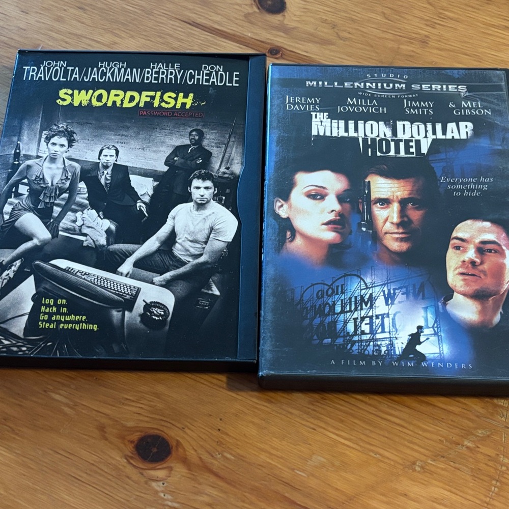 Swordfish and The Million Dollar Hotel DVD Set